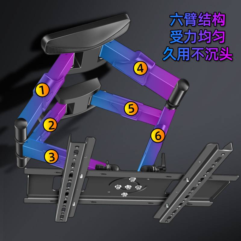 通用海信65E5G/55E5G/75E5GPRO电视横竖屏切换挂架直播移动壁挂 - 图2