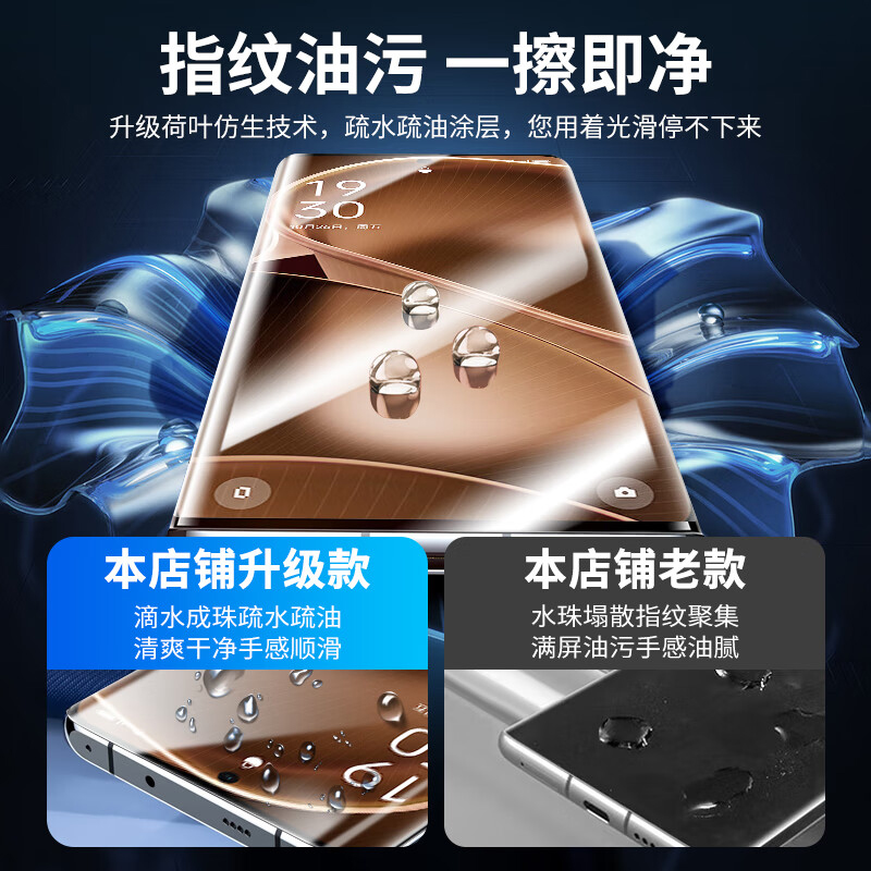 石头人适用OPPOfindx6Pro菲林复合膜Reno10Pro/9手机膜高清UV光固9pro+保护贴非水凝膜x5全屏覆盖透明钢化膜-图1