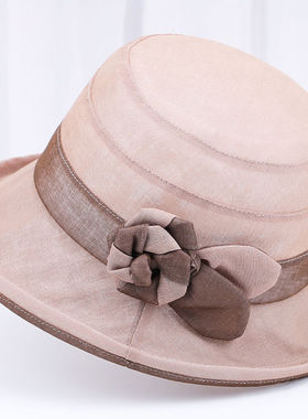 春夏天中老年人妈妈帽子女士遮阳盆帽薄款透气防晒太阳帽奶奶凉帽