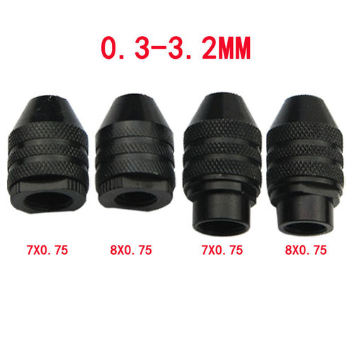 三爪迷你万能黄铜钻夹头琢美dremel4486百得达美电磨夹头螺帽夹心 - 图0