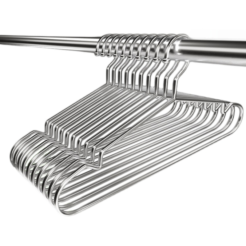 304不锈钢衣架特粗家用实心晾衣架晒挂凉加粗防风阳台厚无痕防滑 - 图3