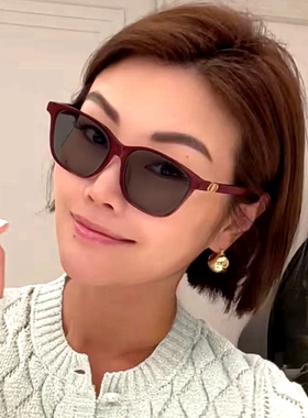 艾米宋 时尚高级感方框太阳眼镜女防紫外线偏光驾驶开车墨镜大牌