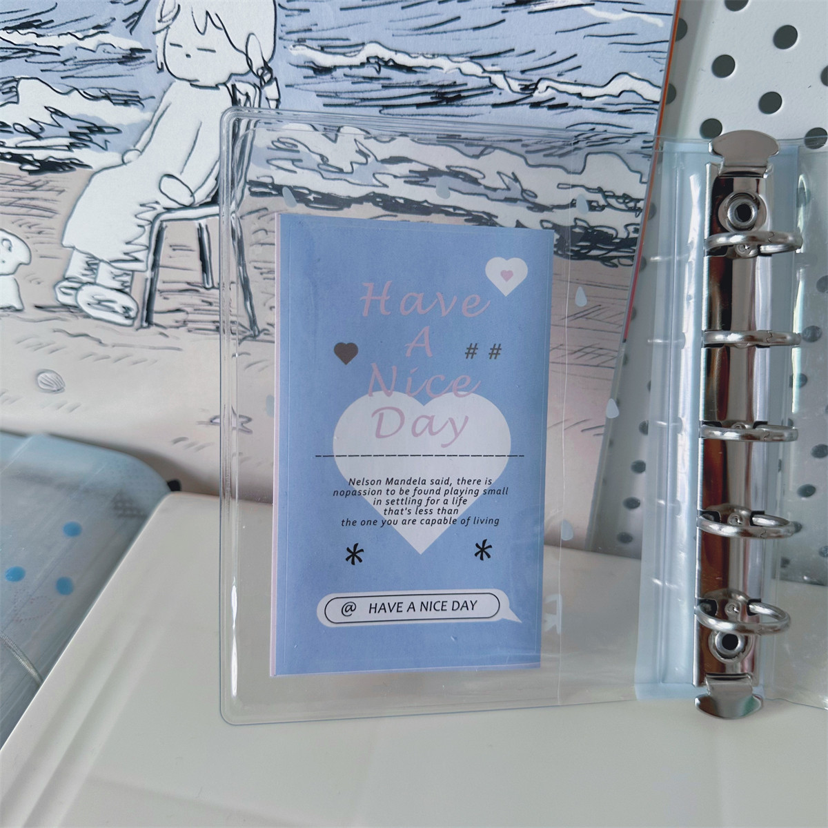 ins风原创小清新rainy day 透明m5活页本双扣a8手账本pvc日记本,淘宝优惠券,粉丝福利购,淘宝优惠卷