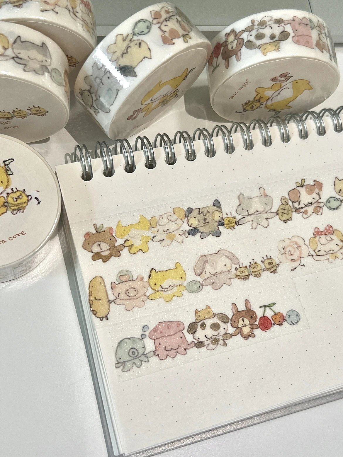 分装jottacore手帐贴纸卷可爱卡通动物手帐素材拼贴装饰贴纸,淘宝优惠券,粉丝福利购,淘宝优惠卷