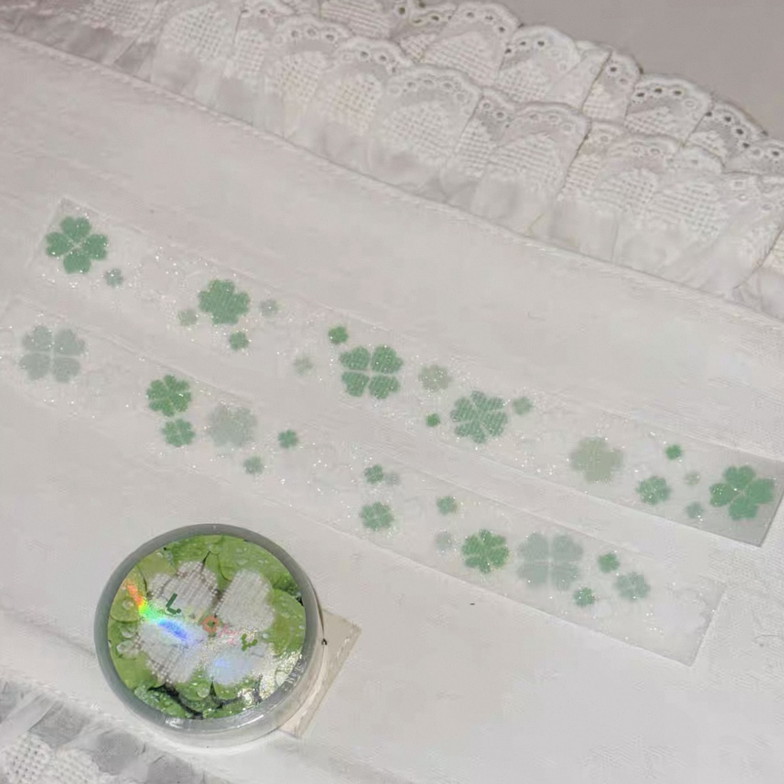 栗栗斯分装｜盐系星星派对四叶草和纸胶带雪花雪人闪砂手帐装饰,淘宝优惠券,粉丝福利购,淘宝优惠卷