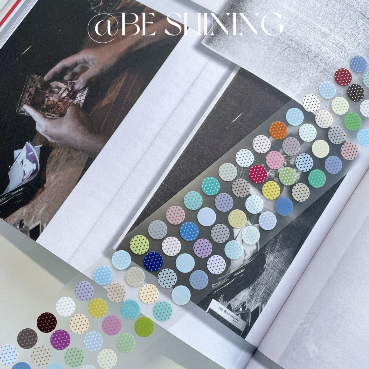 beshining分装拉丝蕾丝满天星盐系基础打底胶带手账点缀素材原创 - 图2