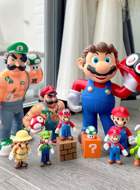 小0牛PVC/搪胶摆件马里奥