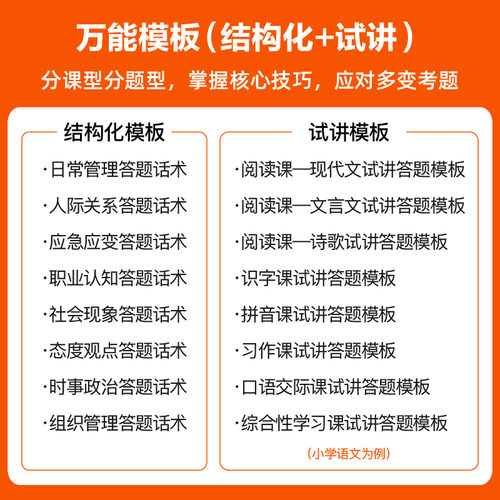 【初中语文】粉笔教资面试资料教材2026年教资面试图书礼包（面试高分实战教材+试讲逐字稿30篇+结构化金题50例） - 图2