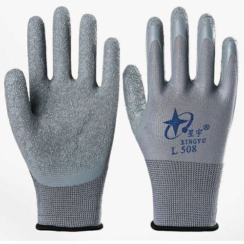 正品星宇L508/L518劳保手套耐磨防滑加厚胶皮防静电透气皱纹浸胶 - 图3