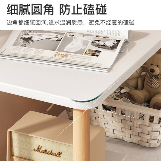 Simple rental house with small table, sofa and several shelves