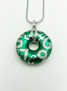 925银饰品乾坤吊坠数字