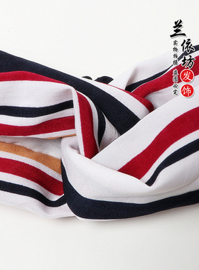 复古chic风交叉条纹女士头饰品