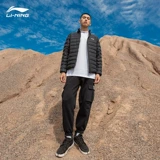 Li Ning, короткий зимний пуховик, ветрозащитный удерживающий тепло легкий и тонкий утепленный спортивный костюм, коллекция 2021, утиный пух