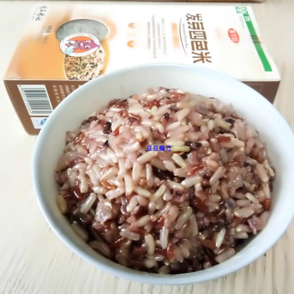 药食同源隆平发丫红发芽糙米低碳水杂粮主食食用低糖低脂四色糙米 - 图0