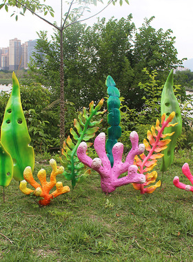 仿真户外珊瑚美人鱼贝壳海洋雕塑