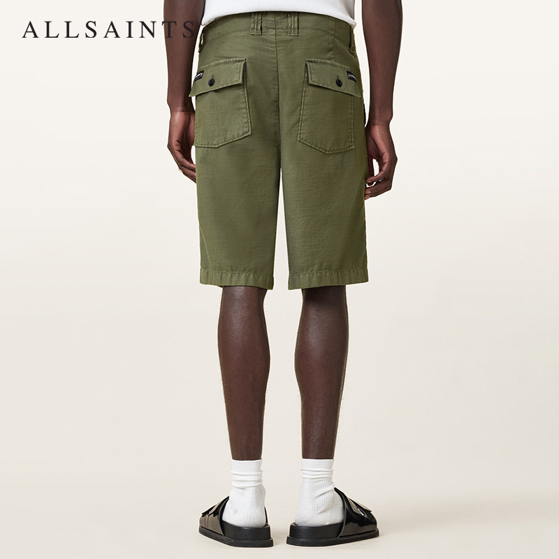 ALLSAINTS男士休闲工装短裤复古直筒裤子2025年秋新款M008TC,淘宝优惠券,粉丝福利购,淘宝优惠卷