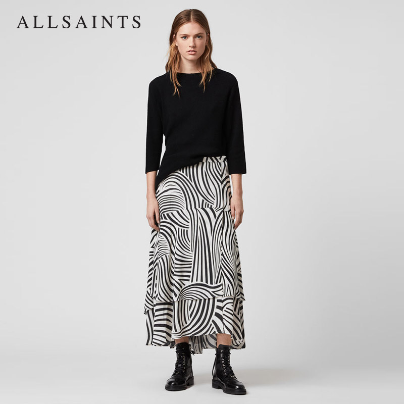allsaints女士elie印花裙子半身裙 ALLSAINTS半身裙