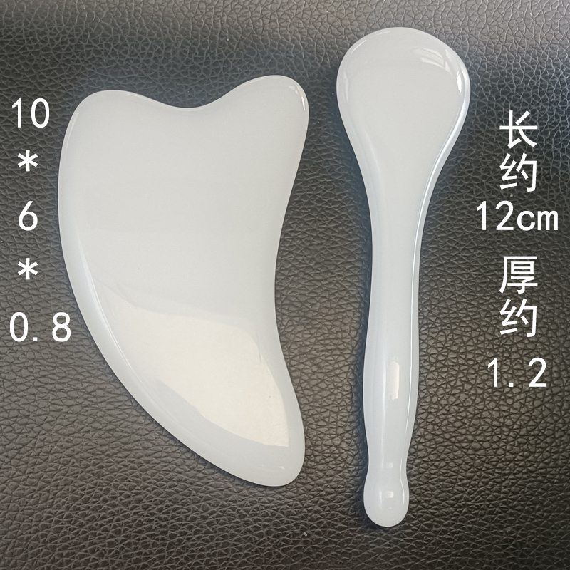 面部刮痧板玉石拨筋棒脸部专用美容棒颈眼部拨经头部加厚全身通用-图1