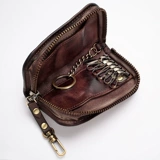 Универсальная ключница, вместительный и большой чехол для проездного, картхолдер, кожаная система хранения, из натуральной кожи, 2 в 1, воловья кожа