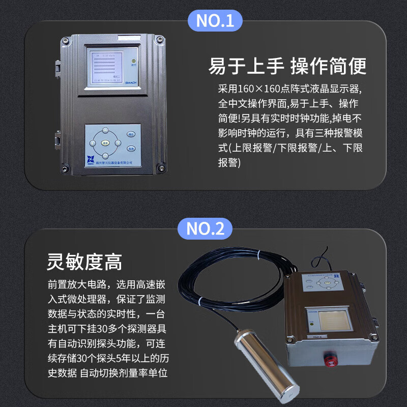 SMACH智元固定安装式核辐射检测仪RL5000在线辐射监测仪区域xγ - 图2