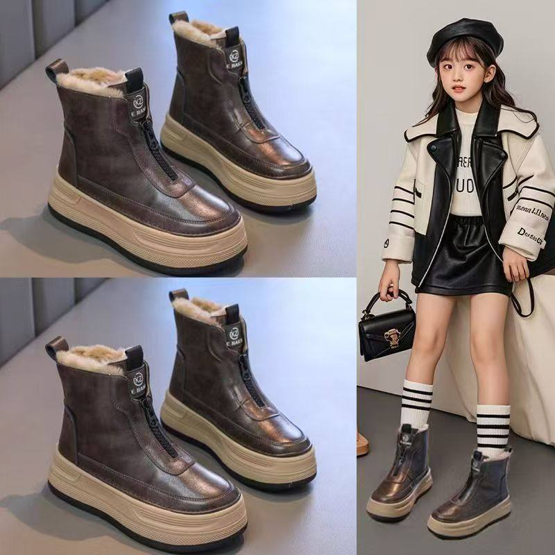 女童厚底雪地靴冬季2026新款儿童加绒加厚短靴保暖大棉鞋防水棉靴,淘宝优惠券,粉丝福利购,淘宝优惠卷