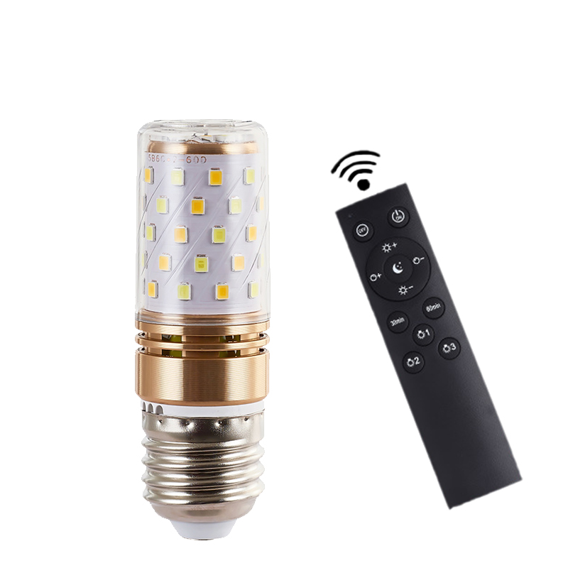 无线遥控LED螺口灯泡冷暖调光光遥控E27智能定时色调灯泡灯泡节能