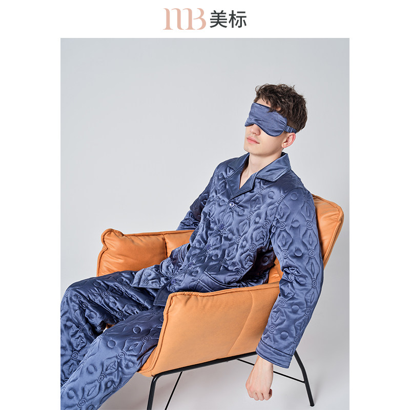 美标2021新款加厚夹棉情侣家居服 美标杭州睡衣/家居服套装