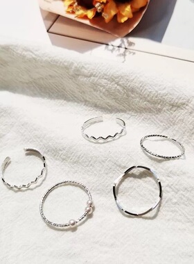 戒指批发日韩风几何形爱心简约时尚爆款指环送闺蜜礼物