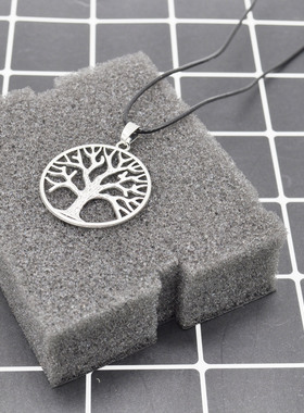 速卖通爆款欧美许愿树生命树项链吊坠 镂空合金发财树项链