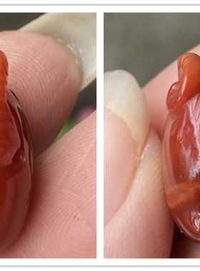 天然手工生肖小吊坠南红玛瑙
