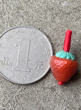 天然四川九口柿子红绿原矿松石草莓吊坠小滴溜diy配饰