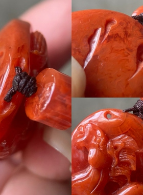 天然川料南红玛瑙骏马吊坠挂绳柿子红火焰红十二生肖雕刻项坠