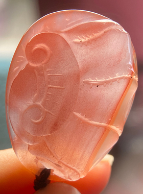 天然川料南红玛瑙樱桃红锦鲤节节高小灵芝吊坠雕件挂饰项坠