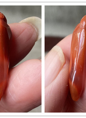 天然南红玛瑙九口柿子红小辣椒如意吊坠挂件项链