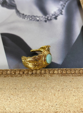 女复古巴洛克羽毛戒指包邮