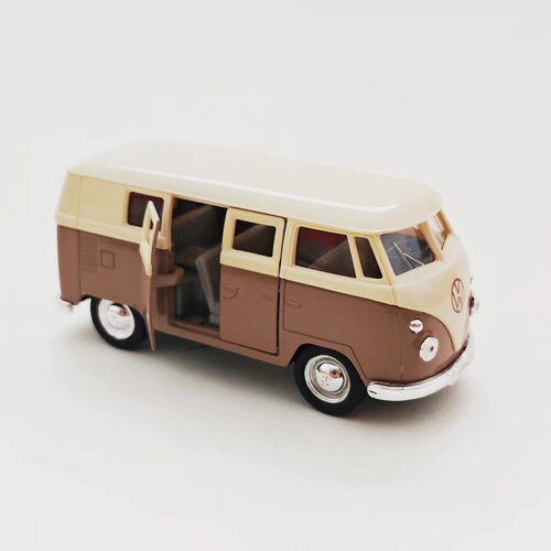 威利welly合金车模大众T1巴士1:38小汽车回力玩具车收藏男孩礼物 - 图0