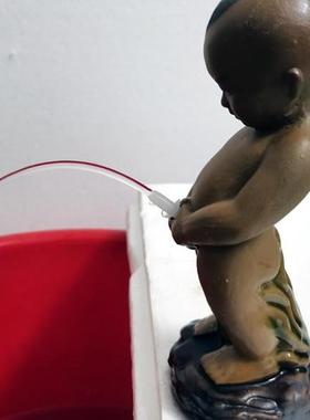 陶瓷假山鱼缸可爱循环喷水吸水盆景