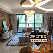 Willful solid wood real leather sofa high-end gold lush government decent board house Villa Furniture Designer Small Red Book Factory Direct