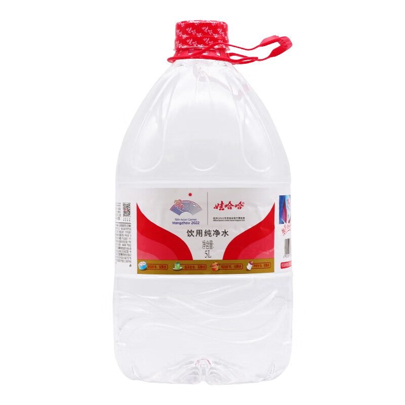 娃哈哈纯净水5L*4桶整箱批特价大瓶桶装哇哈哈饮用水5升非矿泉水 - 图0