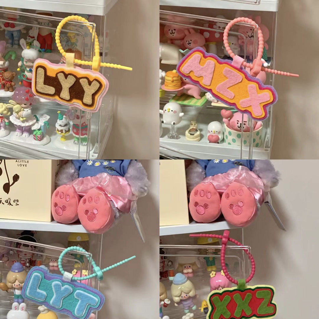 小红书同款不织布姓名牌挂件手工DIY字母姓名贴送闺蜜的生日礼物 - 图1