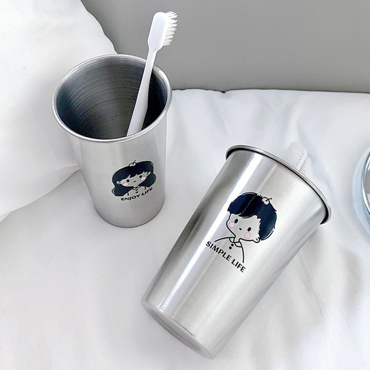 Original cartoon stainless steel mouthwash cup