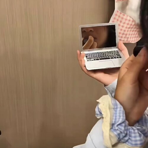 迷你随身镜子创意苹果笔记本电脑造型便携折叠小化妆镜Mac镜子ins - 图3