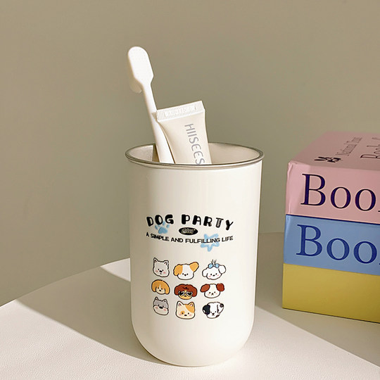 304 stainless steel mouthwash cup, anti-mildew and antibacterial household toothbrush cup, dental cylinder, cute toothbrush cup, couple style pair