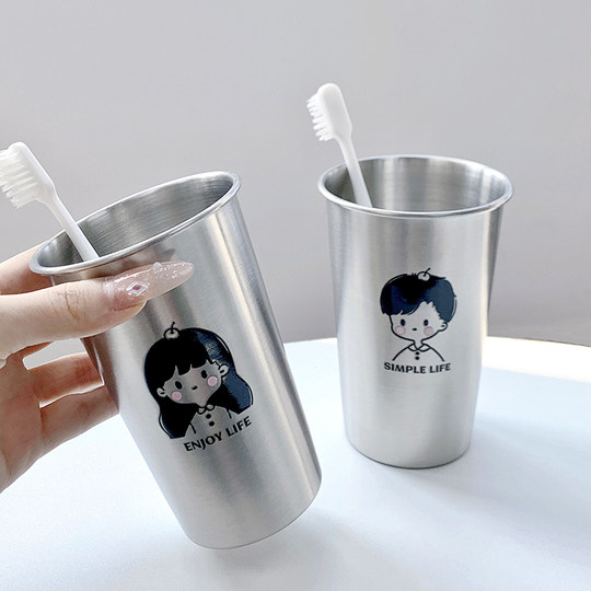 Original cartoon stainless steel mouthwash cup