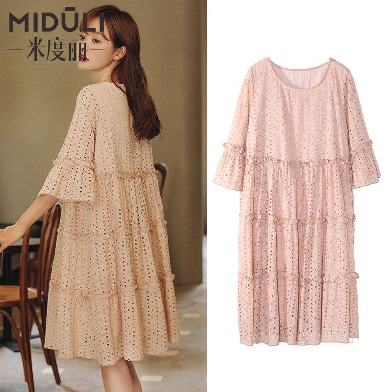 孕妇夏季潮2020时尚款长裙连衣裙 米度丽睿薇连衣裙