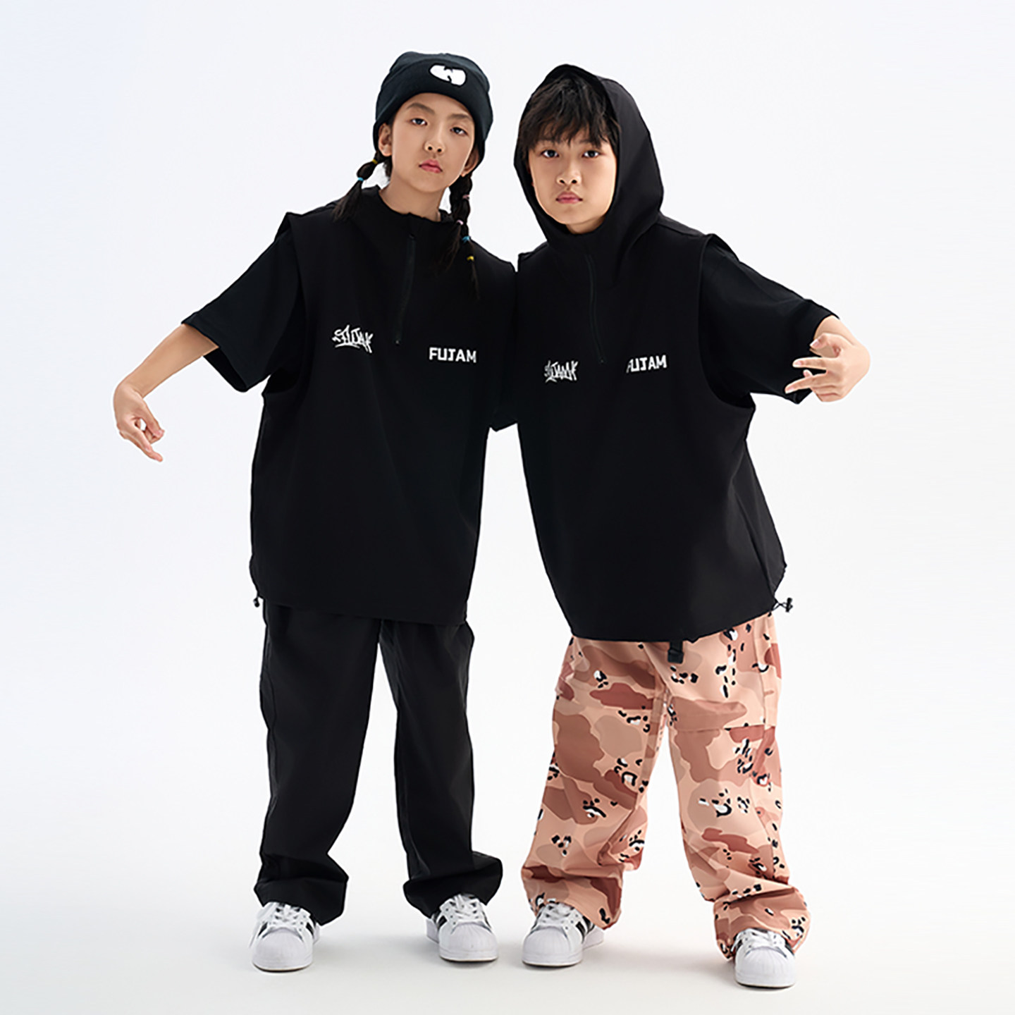 服酱潮牌童装少儿街舞马甲套装hiphop儿童帅气跳舞衣服嘻哈演出服,淘宝优惠券,粉丝福利购,淘宝优惠卷