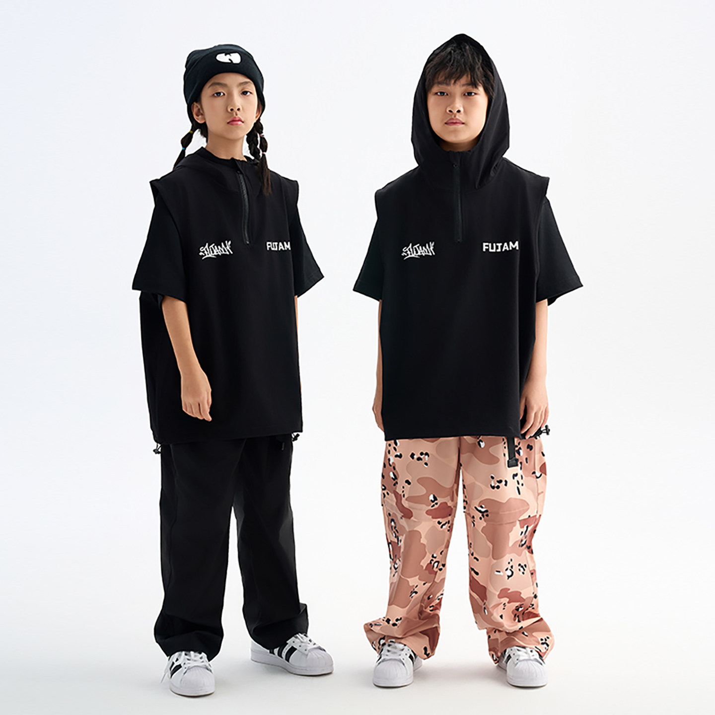 服酱潮牌童装少儿街舞马甲套装hiphop儿童帅气跳舞衣服嘻哈演出服,淘宝优惠券,粉丝福利购,淘宝优惠卷