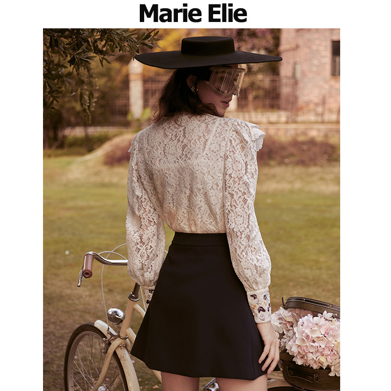 marie elie2020春季新款钉珠半裙 MarieElie半身裙