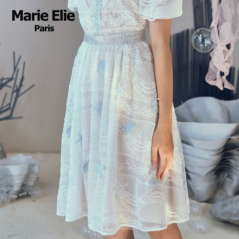 marie elie春夏新款玉玑旎粼粼半裙 MarieElie半身裙