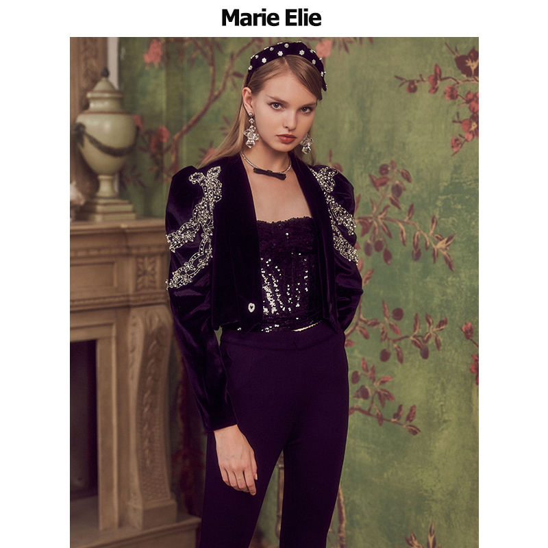 marie elie秋冬新款莜妍姬沁雅长裤 MarieElie休闲裤